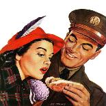 "Hot Dog for a Hot Date," October 10, 1942-Al Moore-Framed Giclee Print