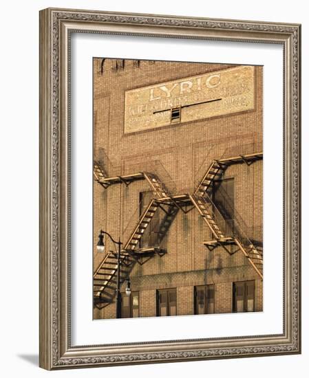 Alabama, Birmingham, Lyric Theatre Sign, Vaudeville Theatre, Constructed in 1914, USA-John Coletti-Framed Photographic Print