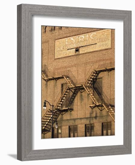 Alabama, Birmingham, Lyric Theatre Sign, Vaudeville Theatre, Constructed in 1914, USA-John Coletti-Framed Photographic Print