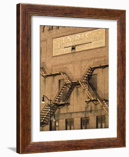 Alabama, Birmingham, Lyric Theatre Sign, Vaudeville Theatre, Constructed in 1914, USA-John Coletti-Framed Photographic Print