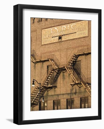 Alabama, Birmingham, Lyric Theatre Sign, Vaudeville Theatre, Constructed in 1914, USA-John Coletti-Framed Photographic Print