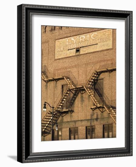 Alabama, Birmingham, Lyric Theatre Sign, Vaudeville Theatre, Constructed in 1914, USA-John Coletti-Framed Photographic Print