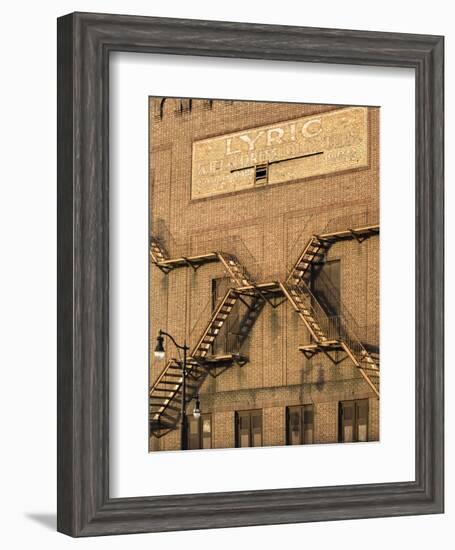 Alabama, Birmingham, Lyric Theatre Sign, Vaudeville Theatre, Constructed in 1914, USA-John Coletti-Framed Photographic Print