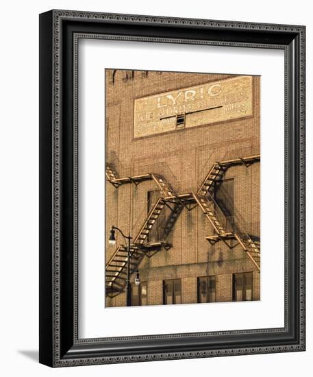 Alabama, Birmingham, Lyric Theatre Sign, Vaudeville Theatre, Constructed in 1914, USA-John Coletti-Framed Photographic Print