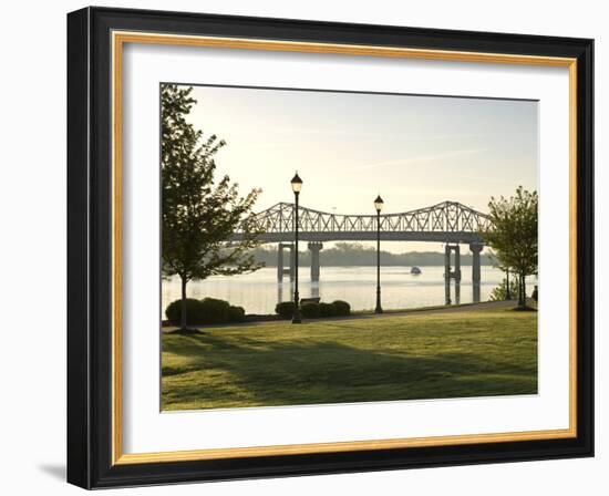Alabama, Decatur, Rhodes Ferry Park, Steamboat Bill Memorial Bridge, USA-John Coletti-Framed Photographic Print