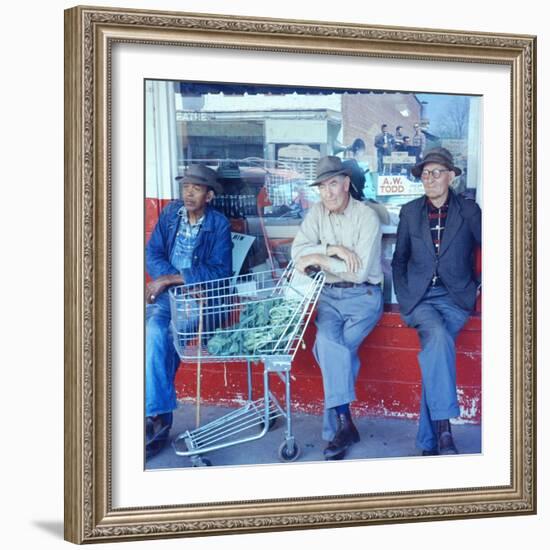 Alabama Politics: Old Men Watch A.W. Todd for Governor Campaign-Frank Scherschel-Framed Photographic Print