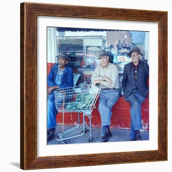 Alabama Politics: Old Men Watch A.W. Todd for Governor Campaign-Frank Scherschel-Framed Photographic Print