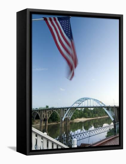 Alabama, Selma, Edmund Pettus Bridge, American Civil Rights Movement Landmark, Alabama River, USA-John Coletti-Framed Premier Image Canvas