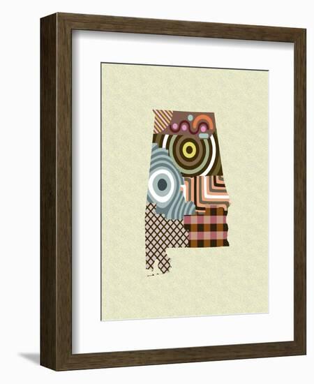 Alabama State Map-Lanre Adefioye-Framed Giclee Print