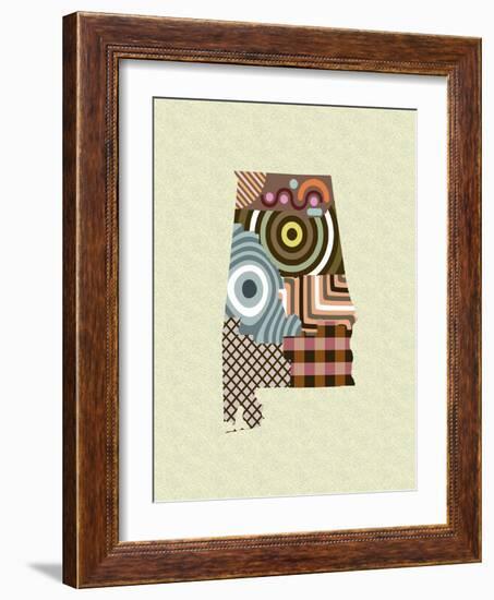 Alabama State Map-Lanre Adefioye-Framed Giclee Print