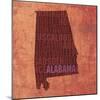 Alabama State Words-David Bowman-Mounted Giclee Print