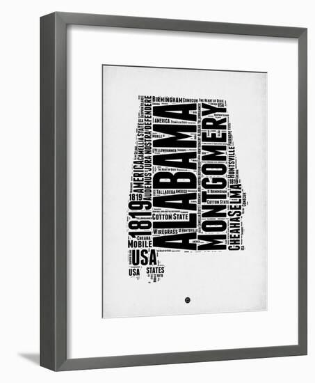 Alabama Word Cloud 2-NaxArt-Framed Art Print