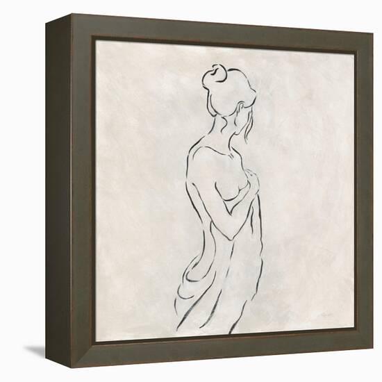 Alabaster Bather 1-Karen Wallis-Framed Stretched Canvas