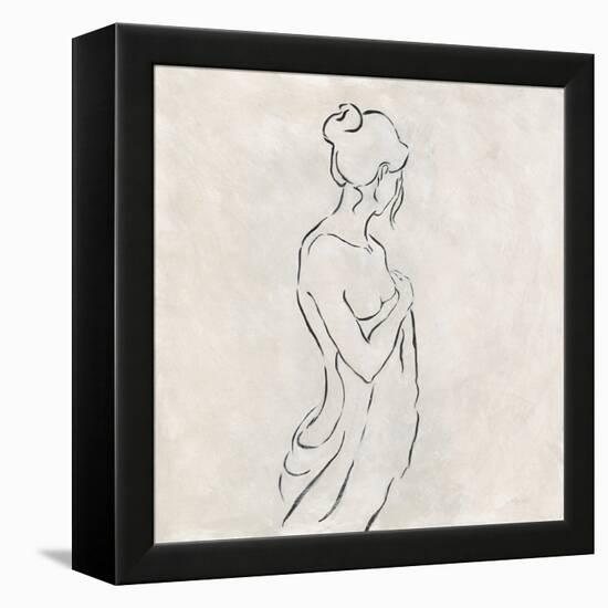 Alabaster Bather 1-Karen Wallis-Framed Stretched Canvas