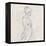 Alabaster Bather 1-Karen Wallis-Framed Stretched Canvas