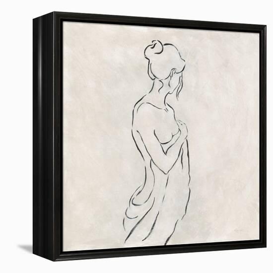 Alabaster Bather 1-Karen Wallis-Framed Stretched Canvas