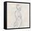 Alabaster Bather 1-Karen Wallis-Framed Stretched Canvas