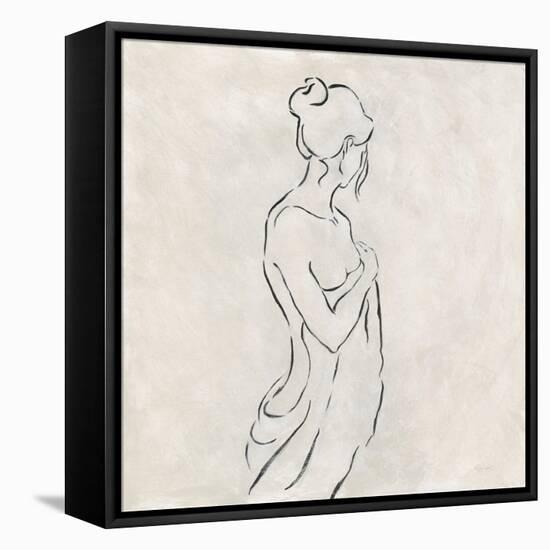 Alabaster Bather 1-Karen Wallis-Framed Stretched Canvas