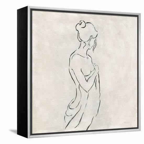 Alabaster Bather 1-Karen Wallis-Framed Stretched Canvas
