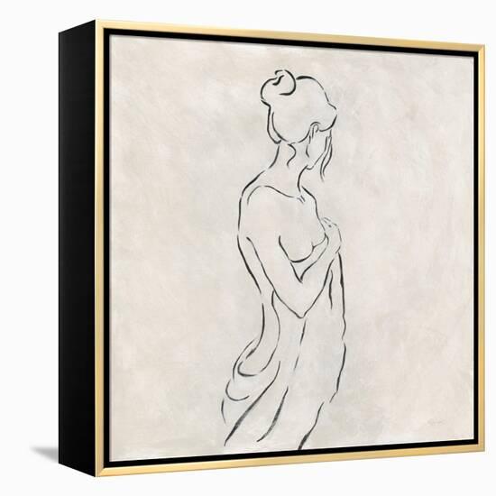 Alabaster Bather 1-Karen Wallis-Framed Stretched Canvas