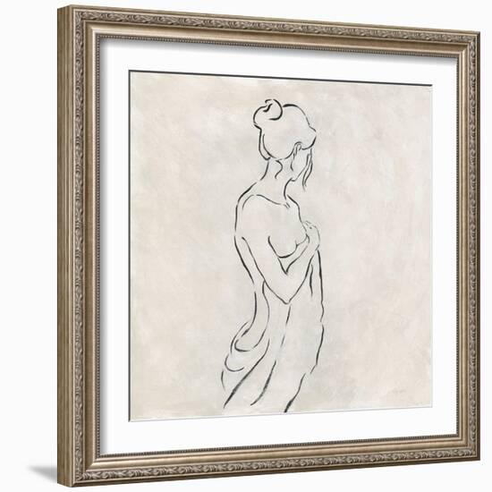 Alabaster Bather 1-Karen Wallis-Framed Art Print