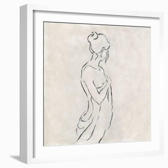 Alabaster Bather 1-Karen Wallis-Framed Art Print