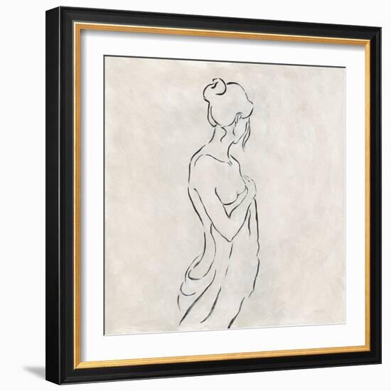 Alabaster Bather 1-Karen Wallis-Framed Art Print