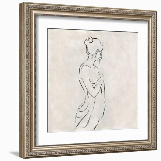 Alabaster Bather 1-Karen Wallis-Framed Art Print