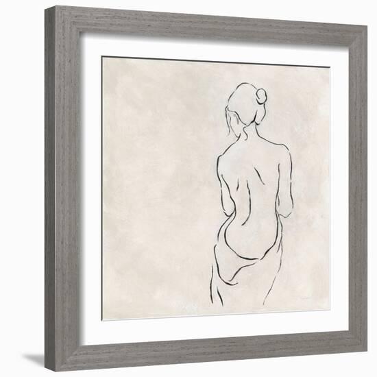 Alabaster Bather 2-Karen Wallis-Framed Art Print