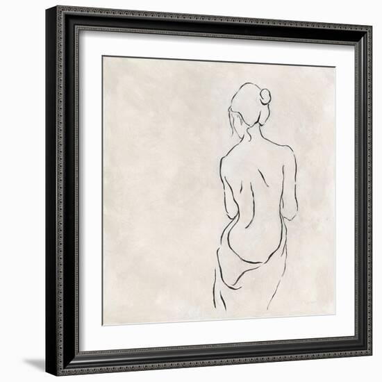 Alabaster Bather 2-Karen Wallis-Framed Art Print