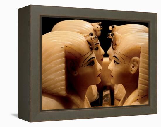 Alabaster Canopic Jars of Tutankhamun, King Tut, Egyptian Museum, New Kingdom, Cairo, Egypt-Kenneth Garrett-Framed Premier Image Canvas