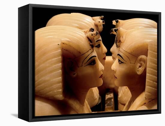 Alabaster Canopic Jars of Tutankhamun, King Tut, Egyptian Museum, New Kingdom, Cairo, Egypt-Kenneth Garrett-Framed Premier Image Canvas