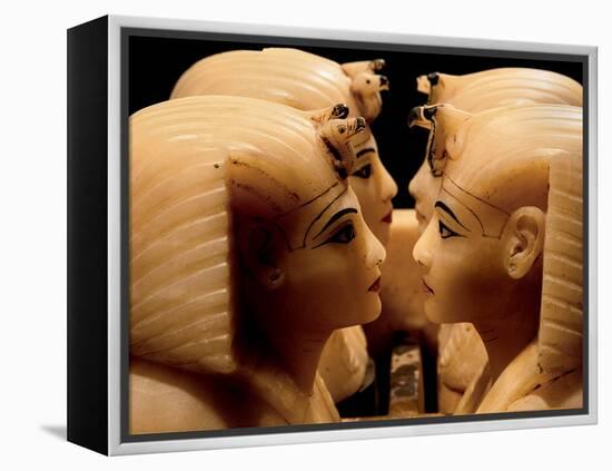 Alabaster Canopic Jars of Tutankhamun, King Tut, Egyptian Museum, New Kingdom, Cairo, Egypt-Kenneth Garrett-Framed Premier Image Canvas