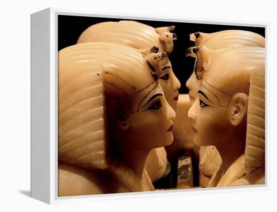 Alabaster Canopic Jars of Tutankhamun, King Tut, Egyptian Museum, New Kingdom, Cairo, Egypt-Kenneth Garrett-Framed Premier Image Canvas