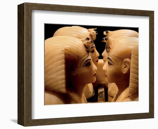 Alabaster Canopic Jars of Tutankhamun, King Tut, Egyptian Museum, New Kingdom, Cairo, Egypt-Kenneth Garrett-Framed Photographic Print