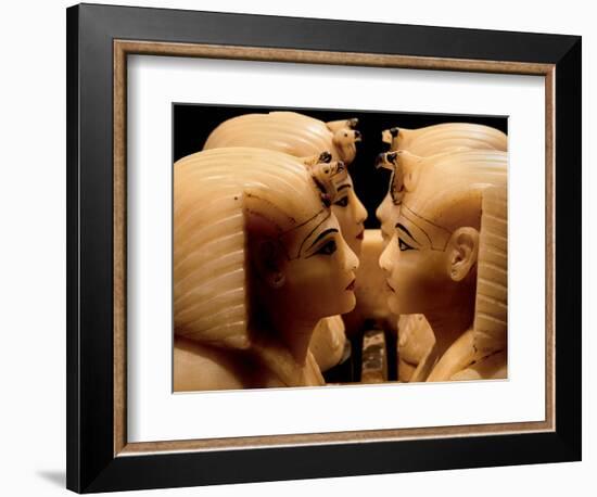 Alabaster Canopic Jars of Tutankhamun, King Tut, Egyptian Museum, New Kingdom, Cairo, Egypt-Kenneth Garrett-Framed Photographic Print