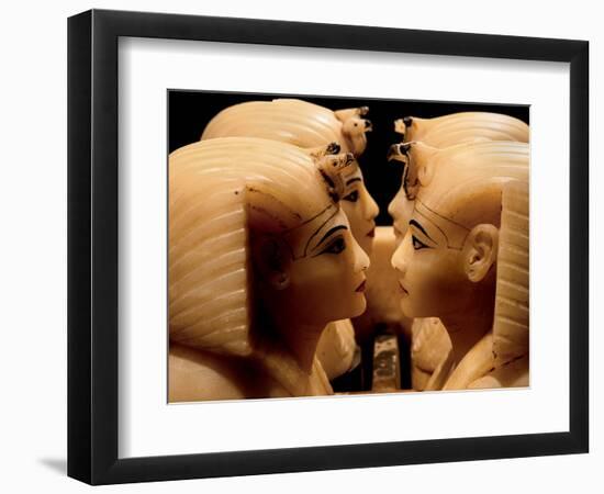 Alabaster Canopic Jars of Tutankhamun, King Tut, Egyptian Museum, New Kingdom, Cairo, Egypt-Kenneth Garrett-Framed Photographic Print