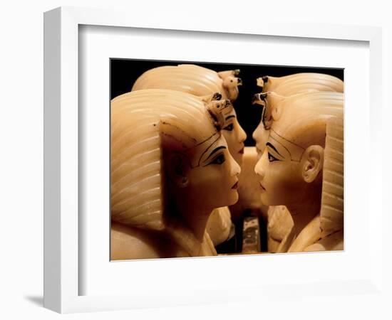 Alabaster Canopic Jars of Tutankhamun, King Tut, Egyptian Museum, New Kingdom, Cairo, Egypt-Kenneth Garrett-Framed Photographic Print