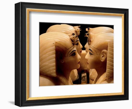 Alabaster Canopic Jars of Tutankhamun, King Tut, Egyptian Museum, New Kingdom, Cairo, Egypt-Kenneth Garrett-Framed Photographic Print