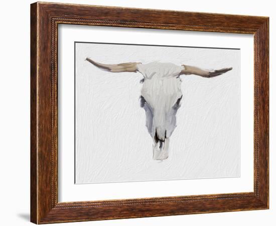 Alabaster Cow Skull-Sarah Butcher-Framed Art Print