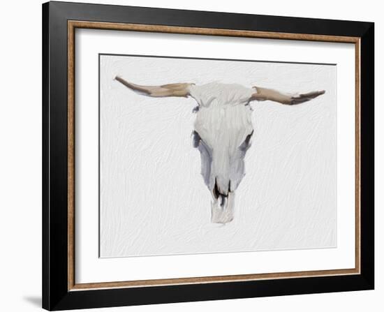 Alabaster Cow Skull-Sarah Butcher-Framed Art Print