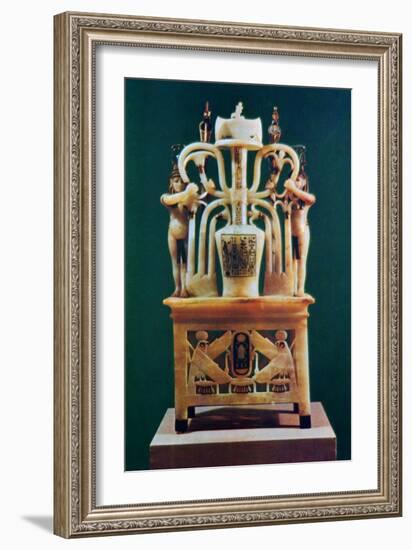 Alabaster perfume vase from the Tomb of Tutankhamun, 14th century BC. Artist: Unknown-Unknown-Framed Giclee Print