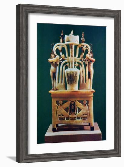 Alabaster perfume vase from the Tomb of Tutankhamun, 14th century BC. Artist: Unknown-Unknown-Framed Giclee Print