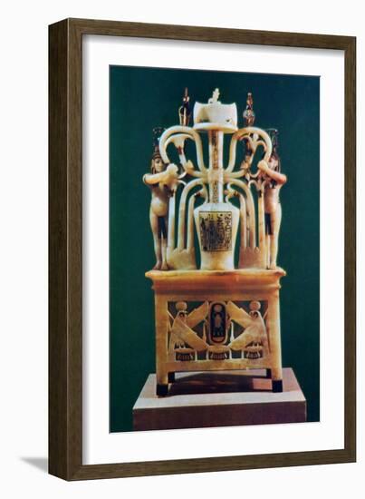 Alabaster perfume vase from the Tomb of Tutankhamun, 14th century BC. Artist: Unknown-Unknown-Framed Giclee Print