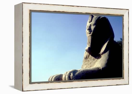 Alabaster Sphinx, Memphis, Egypt, 18th or 19th Dynasty, C14th-13th Century Bc-CM Dixon-Framed Premier Image Canvas