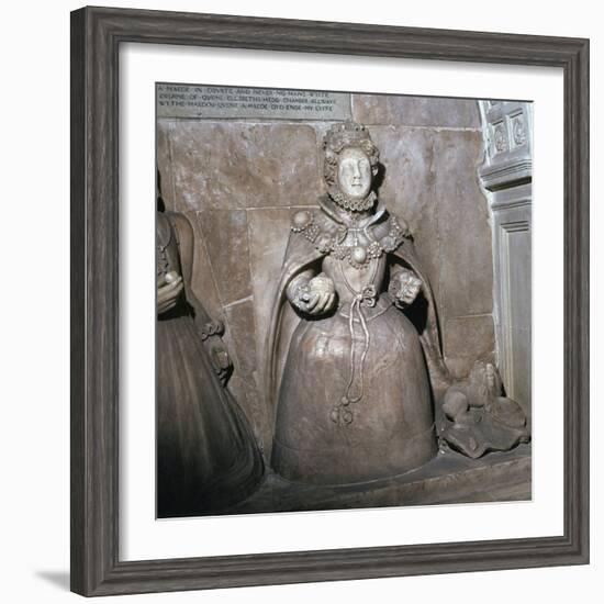 Alabaster statue of Queen Elizabeth I, 16th century-Unknown-Framed Giclee Print