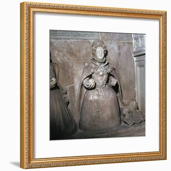 Alabaster statue of Queen Elizabeth I, 16th century-Unknown-Framed Giclee Print