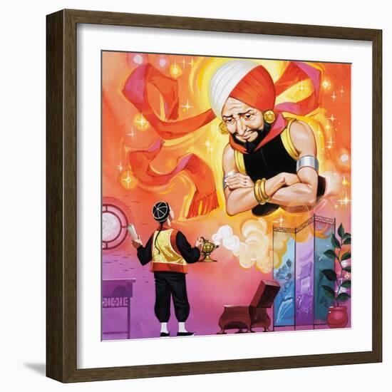 Aladdin and His Wonderful Lamp-Angus Mcbride-Framed Giclee Print