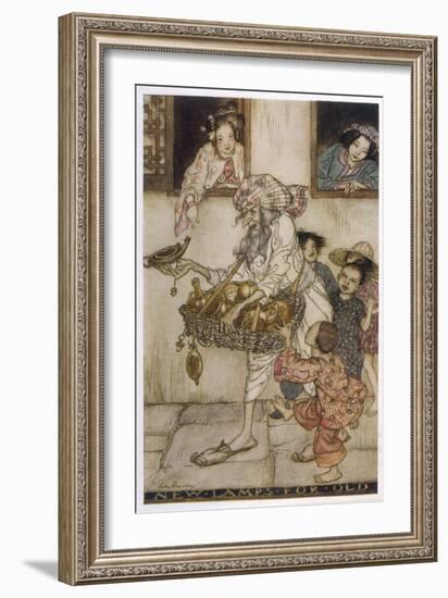 Aladdin New Lamps 1933-Arthur Rackham-Framed Photographic Print