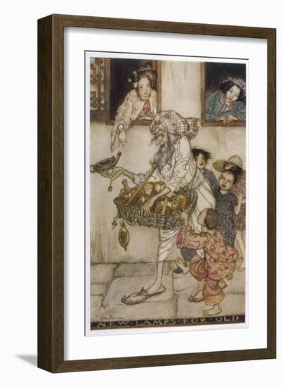 Aladdin New Lamps 1933-Arthur Rackham-Framed Photographic Print